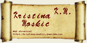Kristina Moskić vizit kartica